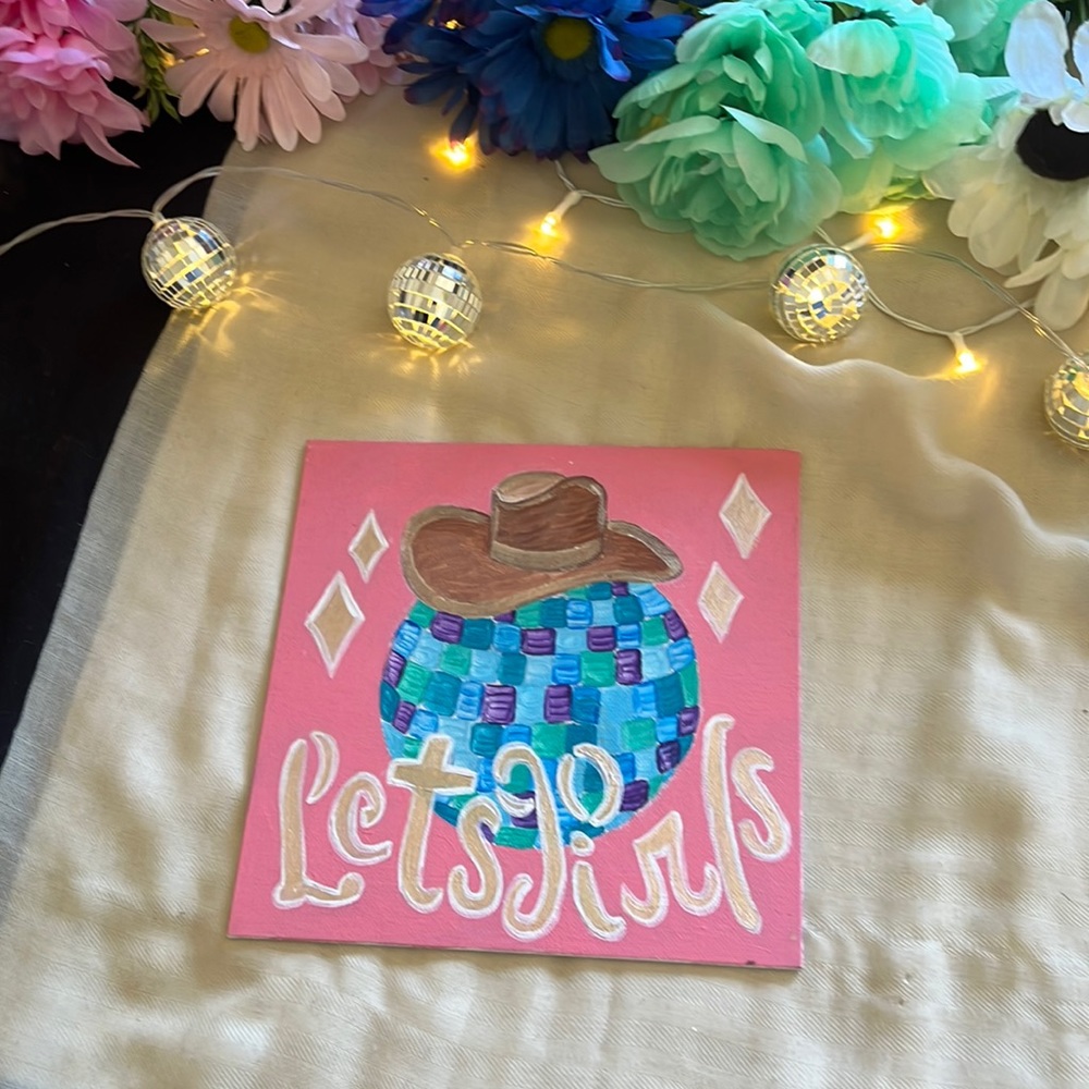 Western Disco Ball Wall Art Painting